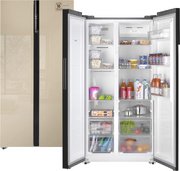Отдельностоящий холодильник с инвертором Weissgauff WSBS 600 BeG NoFrost Inverter фото
