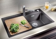 Мойка Бланко ZENAR 45 S-F SILGRANIT чаша справа, доска стекло клапан-автомат InFino® кофе фото 2 Мойка Blanco ZENAR 45 S-F SILGRANIT чаша справа, доска стекло клапан-автомат InFino® кофе фото 2
