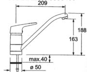 Смеситель Франке 460-1 хром фото 2 Смеситель Franke 460-1 хром фото 2