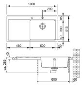 Мойка Franke MTG 611 графит (чаша слева) фото 2