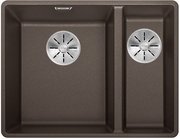 Мойка Бланко SUBLINE 340/160-F отводная арматура InFino® кофе фото Мойка Blanco SUBLINE 340/160-F отводная арматура InFino® кофе фото