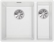 Мойка Бланко SUBLINE 340/160-F отводная арматура InFino® белый фото Мойка Blanco SUBLINE 340/160-F отводная арматура InFino® белый фото