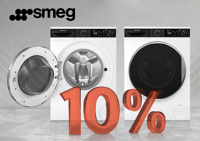 Акция! Скидки 10% на стиральные и сушильные машины Smeg